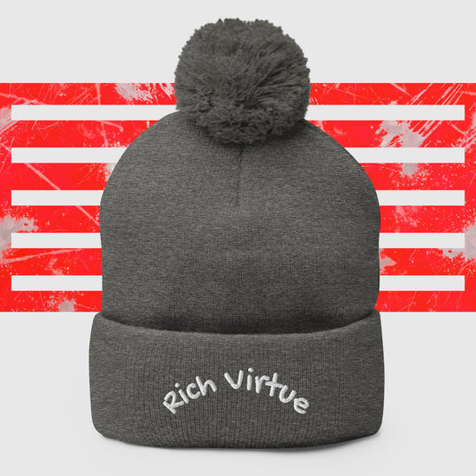 Rich Virtue top knot Beanie