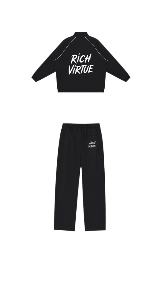Rich Virtue Black Reflection Stripped Set