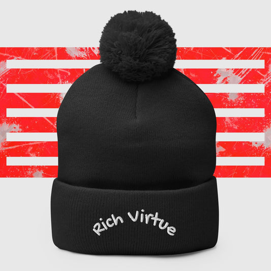 Rich Virtue top knot Beanie