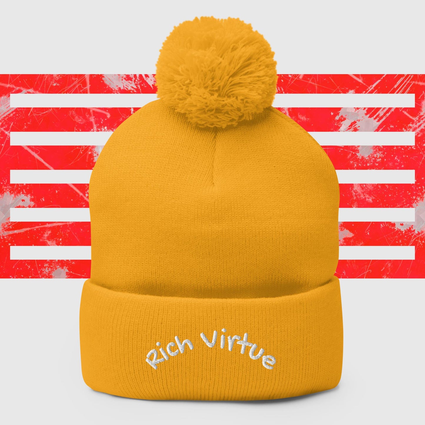 Rich Virtue top knot Beanie
