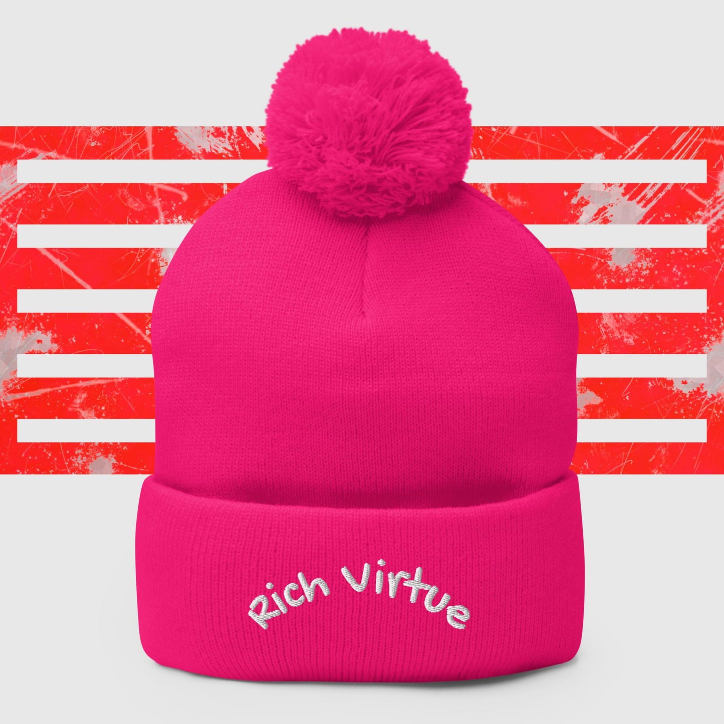 Rich Virtue top knot Beanie