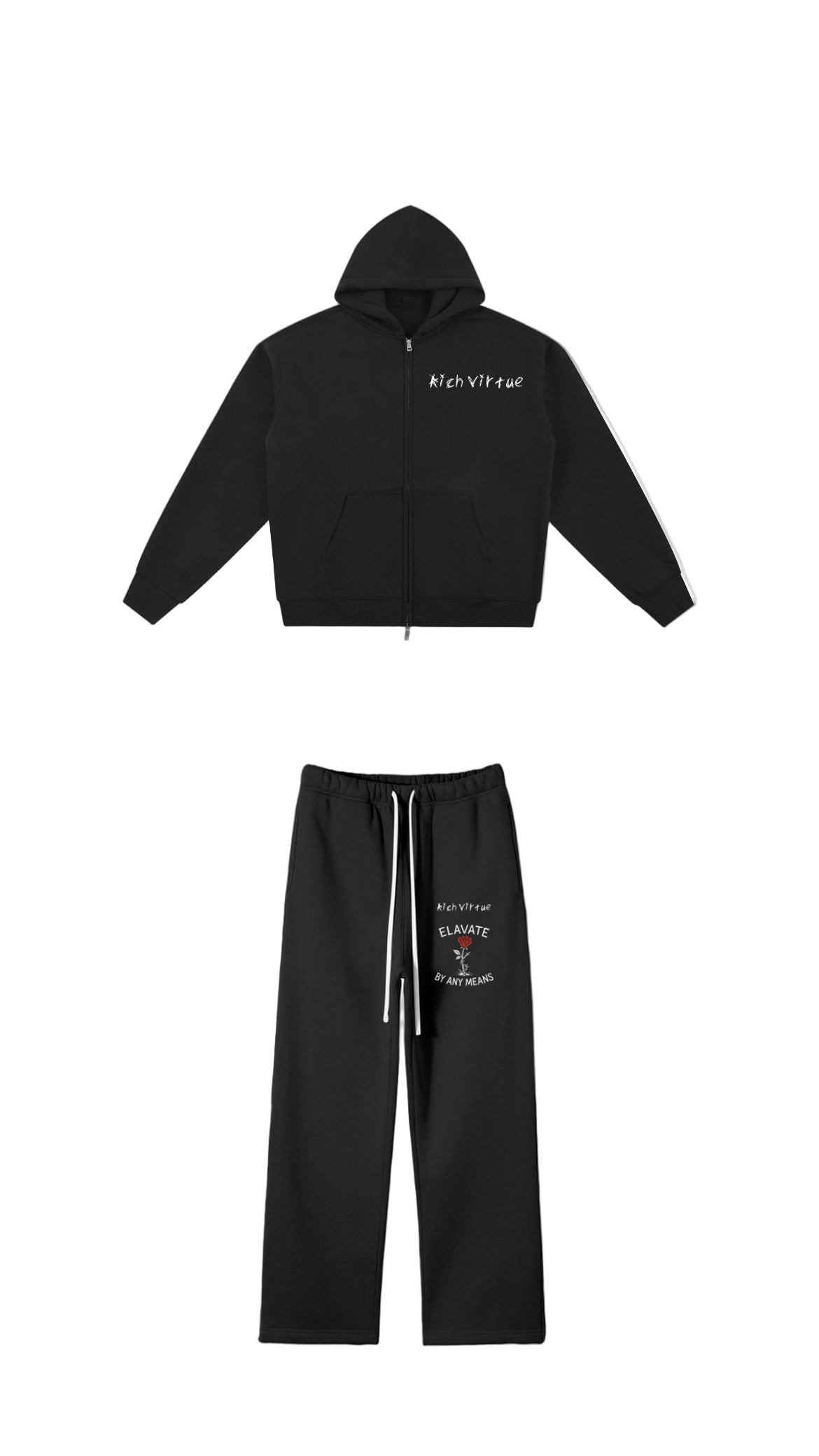 Rich Virtue "Elavate by any means" (Black) Set