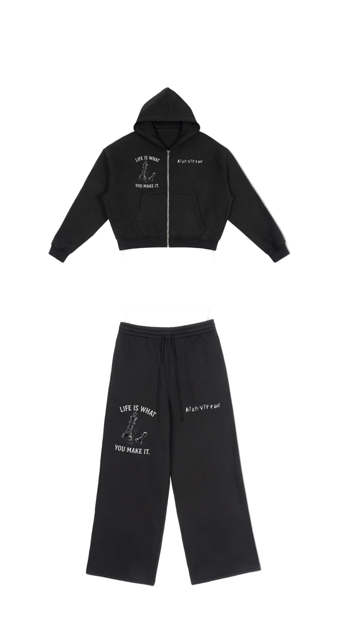 Rich Virtue "Life is what you make it" (black) full set