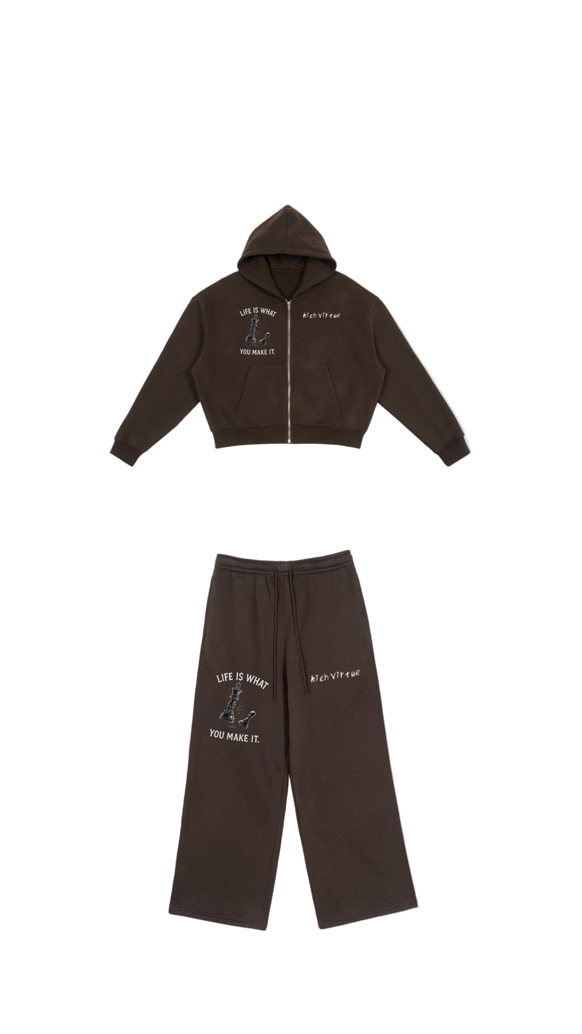 Rich Virtue "Life is what you make it" (Brown) Full Set