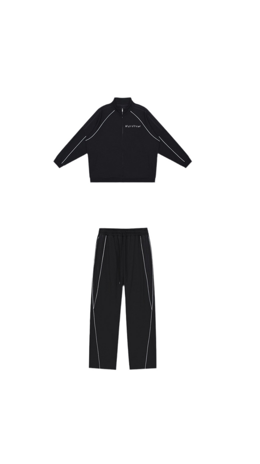 Rich Virtue Black Reflection Stripped Set